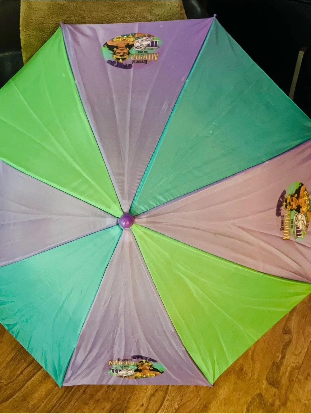 NEW Bespoke Krewe of Athena Mardi Gras Umbrella – OOAK Collectible